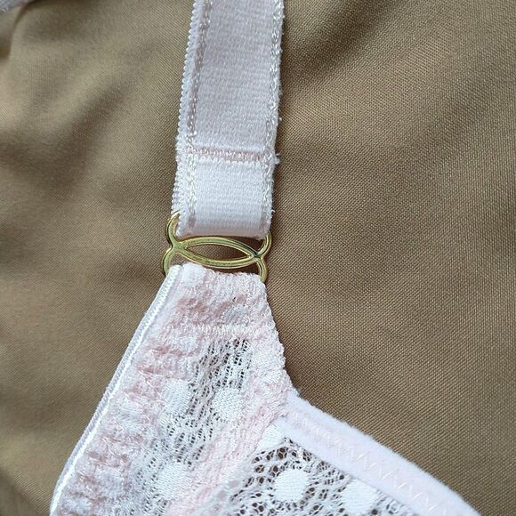 FREYA AA5201 Starlight Side Support Bra 32I Pink Lace Sheer Underwired Bow - Picture 5 of 7